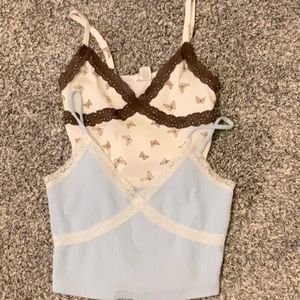 Two lace tank tops